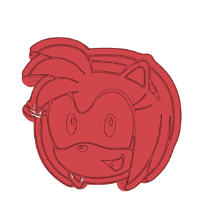 Amy Rose Face Outline Cookie Cutter