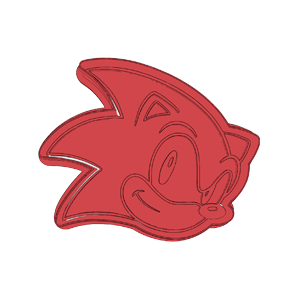 Sonic Side Face Cookie Cutter