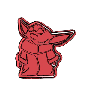 Grogu Sitting Cookie Cutter