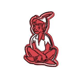 Peter Pan Sitting Cookie Cutter