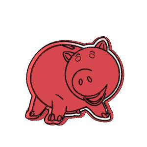 Hamm Piggy Bank Cookie Cutter
