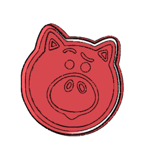 Pig Face Cookie Cutter