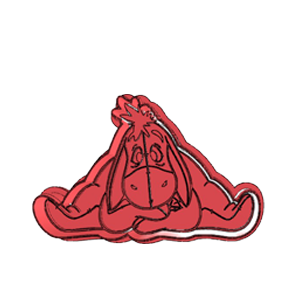 Eeyore Lying Down Cookie Cutter