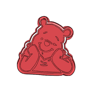 Winnie the Pooh Sitting Cookie Cutter