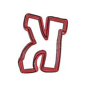 Bubble Alphabet Letter K