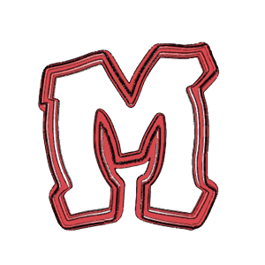 Bubble Alphabet Letter M