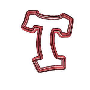 Bubble Alphabet Letter T