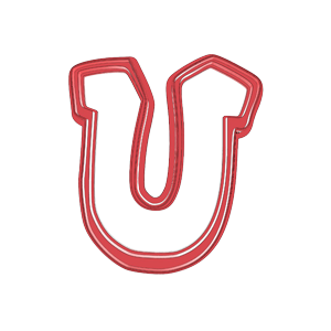 Bubble Alphabet Letter U