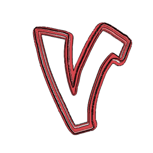 Bubble Alphabet Letter V