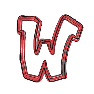 Bubble Alphabet Letter W