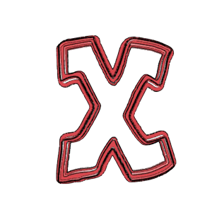 Bubble Alphabet Letter X