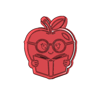 Apple Reading Book Cookie Cutter