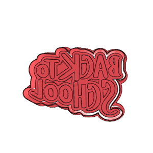 ack to School Script Cookie Cutter