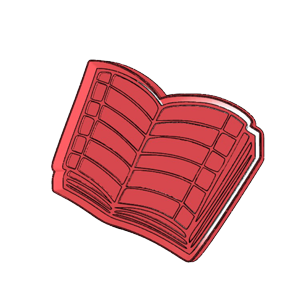 Open Book Cookie Cutter