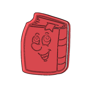 Smiling Book Cookie Cutter