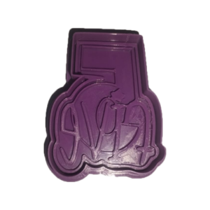 Cursive Number 5 Cookie Cutter