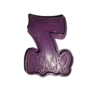 Cursive Number 7 Cookie Cutter