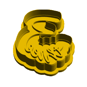 Embedded Number 3 Cookie Cutter