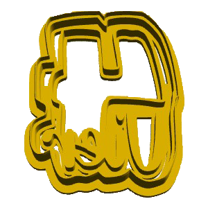 Afrikaans Number 4 Cookie Cutter