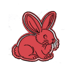 Lying Bunny Cookie Cutter