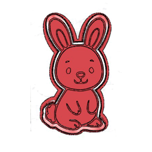 Simple Bunny Cookie Cutter