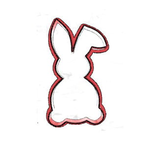 Classic Bunny Silhouette Cookie Cutter