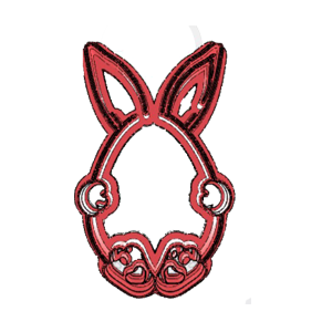 Bunny Frame Cookie Cutter with Ears
