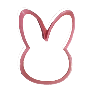 Minimal Bunny Face Outline Cookie Cutter