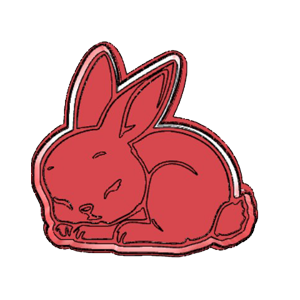 Sleeping Bunny Cookie Cutter Cute