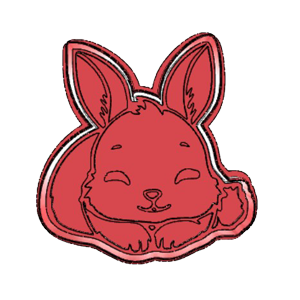 Happy Bunny Face Cookie Cutter