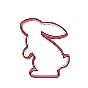 Side Profile Bunny Cookie Cutter