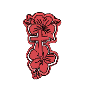 Cross with Flowers Cookie Cutter