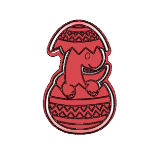 Hatching Dinosaur Cookie Cutter Easter Egg