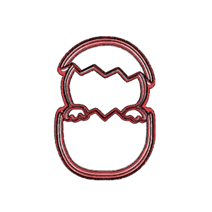 Cracked Egg Cookie Cutter Open Shell