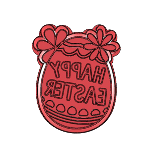 Happy Easter Egg Cookie Cutter with Flowers