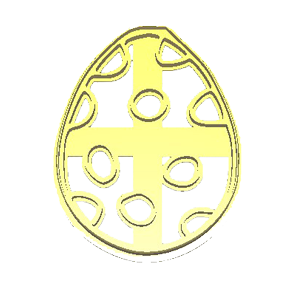 Easter Egg Oval Cutout Cookie Cutter