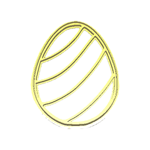 Diagonal Stripe Easter Egg Cookie Cutter