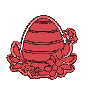 Easter Egg with Flowers Cookie Cutter