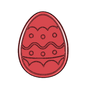 Decorated Easter Egg Cookie Cutter