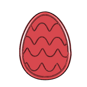 Zigzag Pattern Easter Egg Cookie Cutter