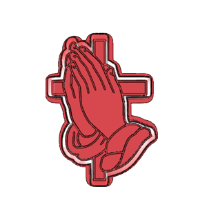 Praying Hands Cross Cookie Cutter
