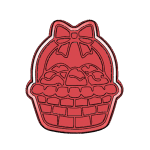 Easter Basket with Bow Cookie Cutter