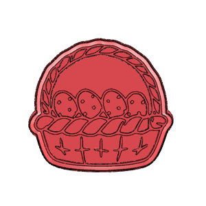 Easter Basket with Bow Cookie Cutter
