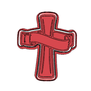 Cross with Banner Cookie Cutter