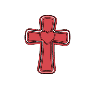 Cross with Heart Cookie Cutter