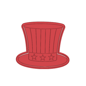 Uncle Sam Hat Cookie Cutter