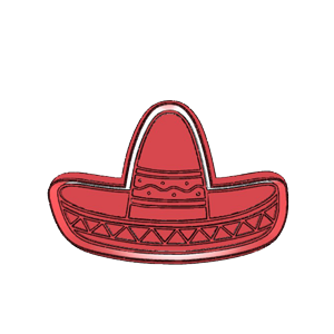 Sombrero Hat Cookie Cutter