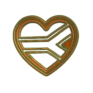 SA Flag Heart Outline Cookie Cutter