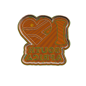 SA Flag Heart Filled Cookie Cutter