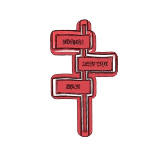 Direction Signpost Cookie Cutter